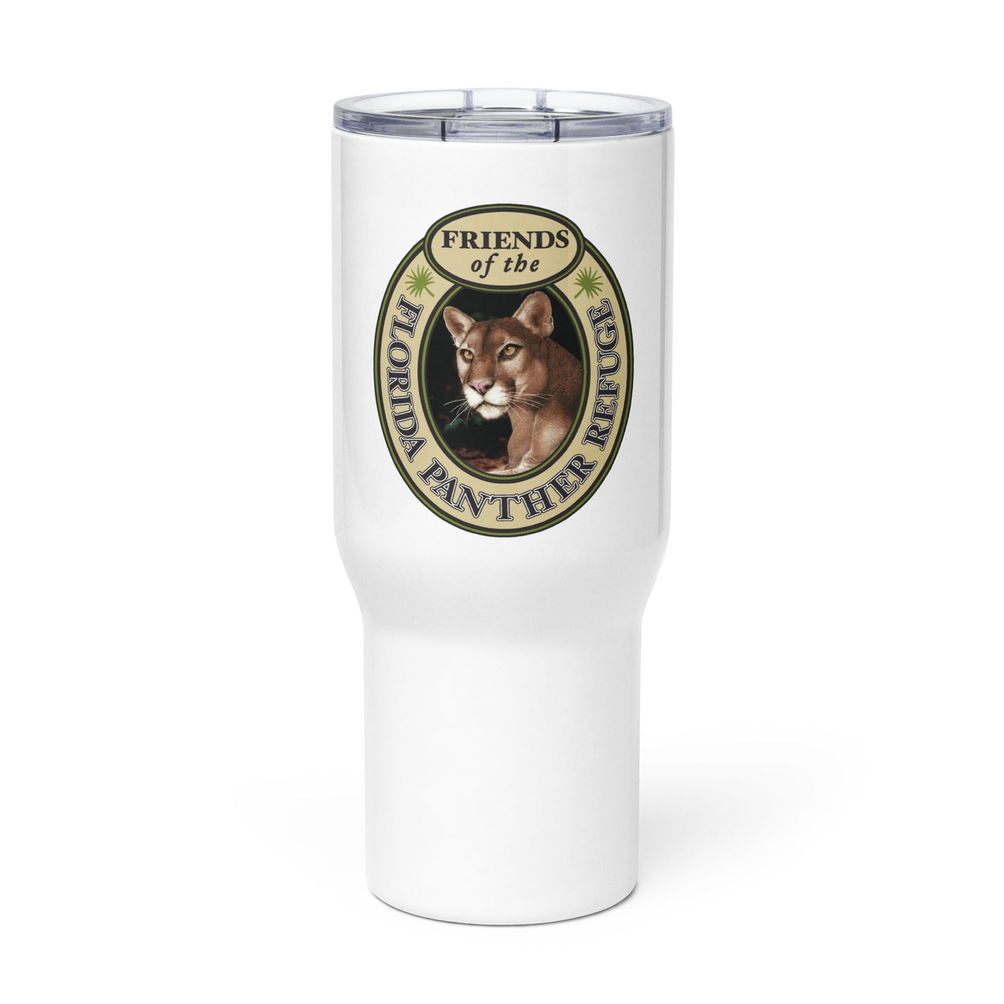 Friends of the Florida Panther Refuge Travel mug with a handle